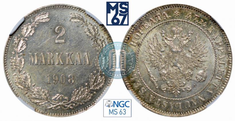 Picture 2 markkaa 1908 year L 