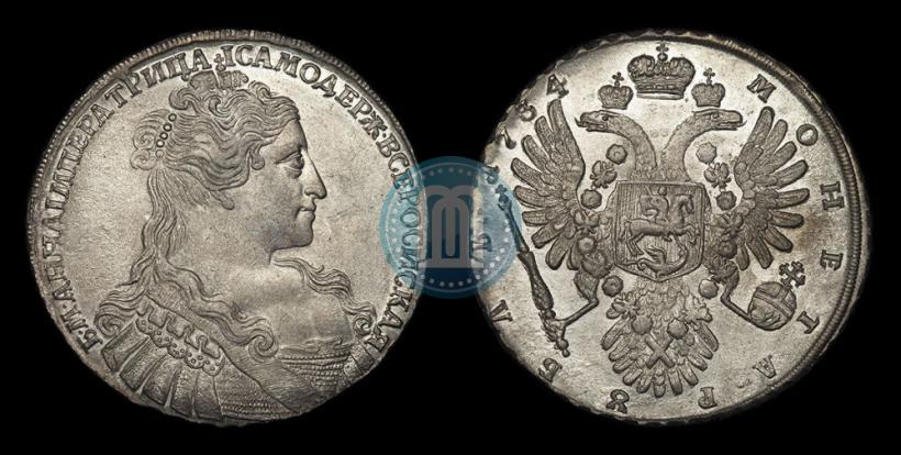 Фото 1 рубль 1734 года  "Тип 1734 года"