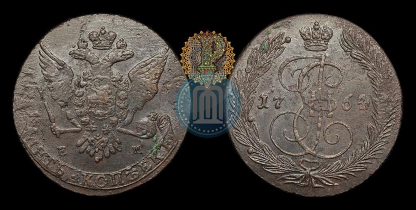 Фото 5 копеек 1764 года ЕМ 
