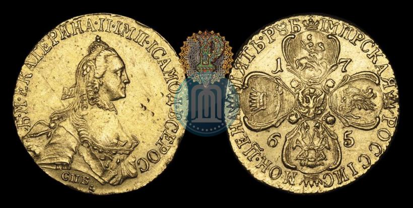 Picture 5 roubles 1765 year СПБ-Т.I. 
