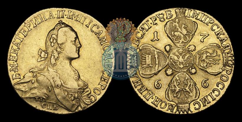 Picture 10 roubles 1766 year СПБ 