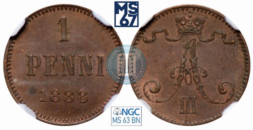 Picture 1 penni 1888 year  