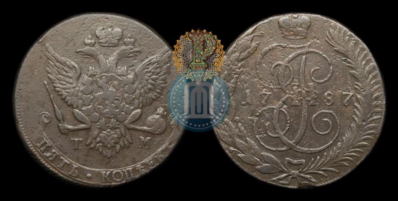 Фото 5 копеек 1787 года ТМ 