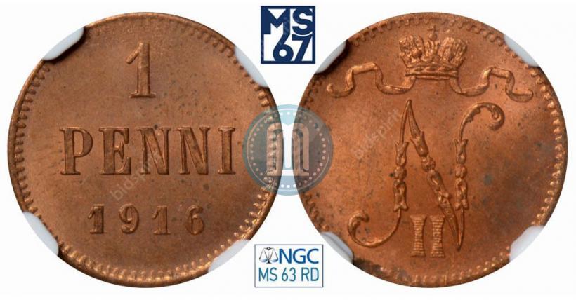 Фото 1 пенни 1916 года  