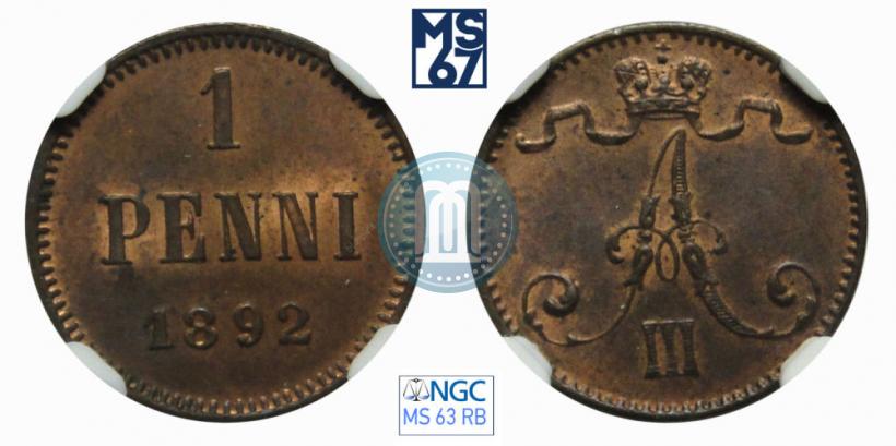 Picture 1 penni 1892 year  