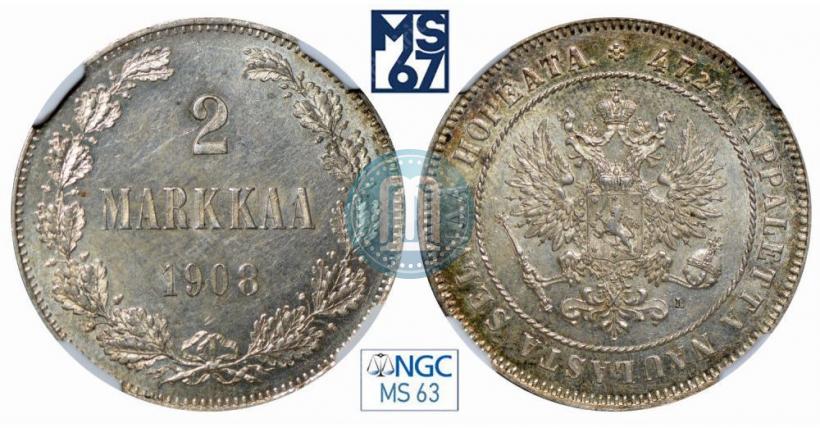 Picture 2 markkaa 1908 year L 