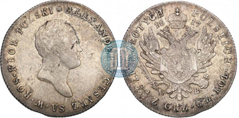 Picture 5 złotych 1817 year IB 