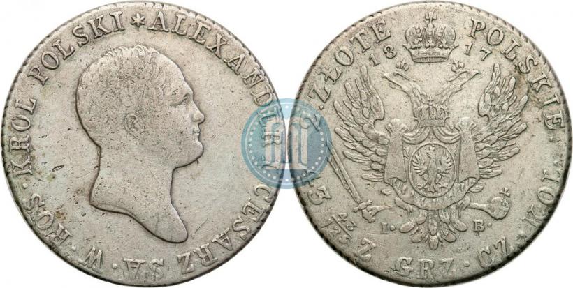 Фото 2 злотых 1817 года IB 