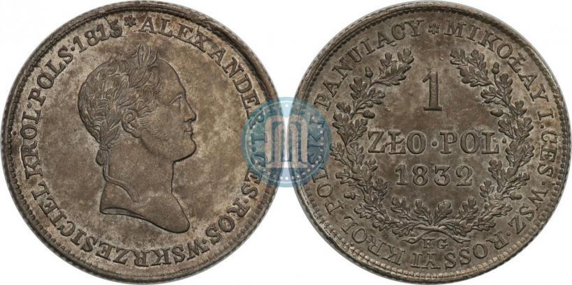 Picture 1 złoty 1832 year KG 