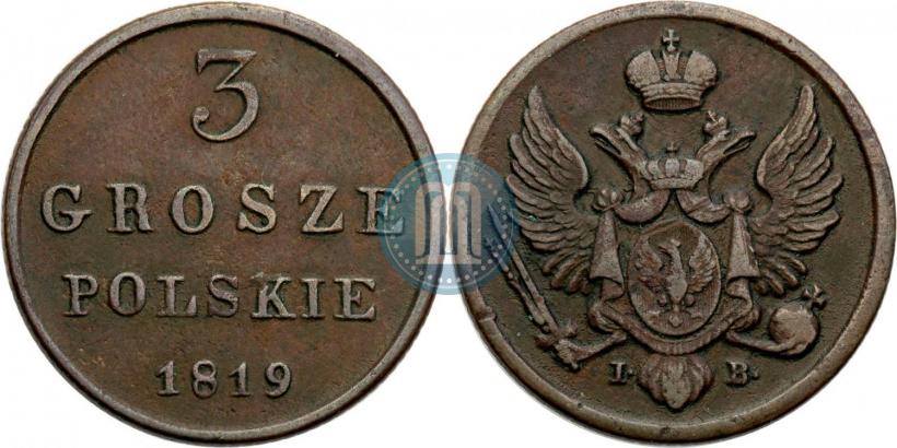 Picture 3 grosze 1819 year IB 