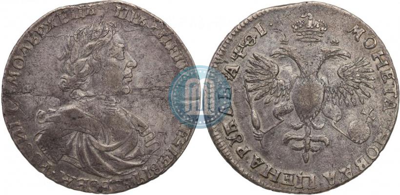 Picture 1 rouble 1719 year OK "Portrait in armour"