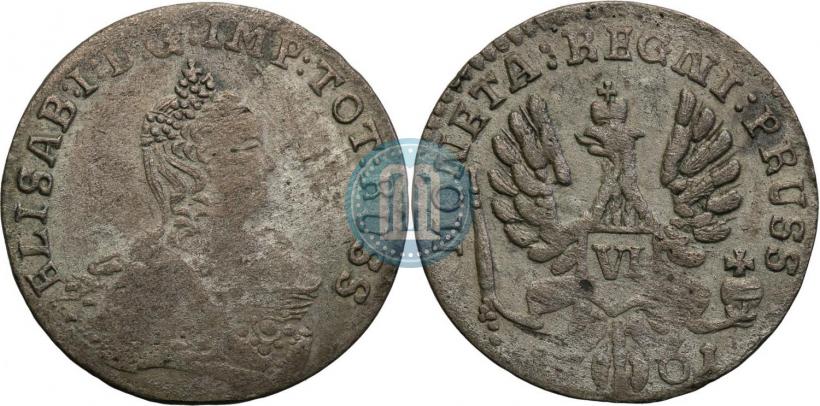 Picture 6 groszy 1761 year  