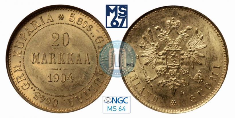 Picture 20 markkaa 1904 year L 