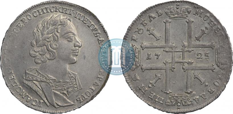 Picture 1 rouble 1725 year  "Portrait in ancient armour"