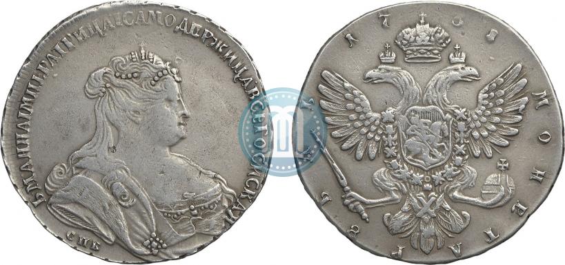 Picture 1 rouble 1738 year СПБ "Petersburg type"