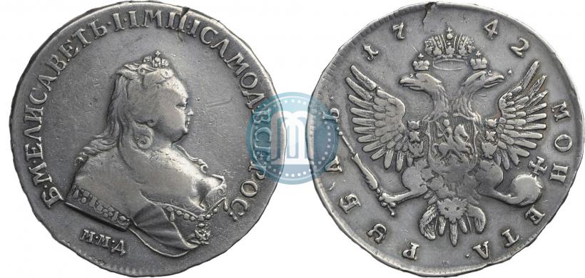 Picture 1 rouble 1742 year ММД 