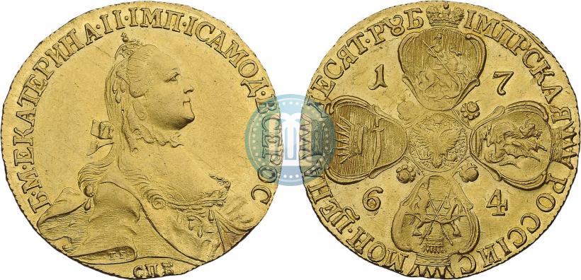 Picture 10 roubles 1764 year СПБ 