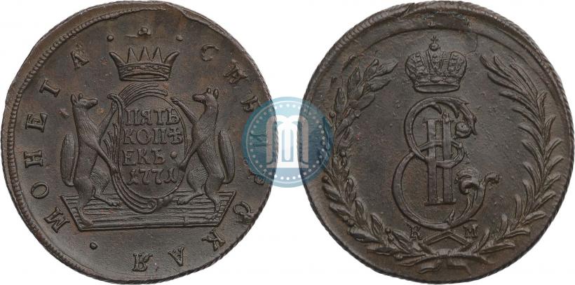 Picture 5 kopecks 1771 year КМ 