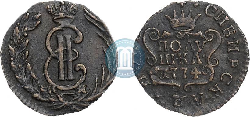 Фото Полушка 1774 года КМ 