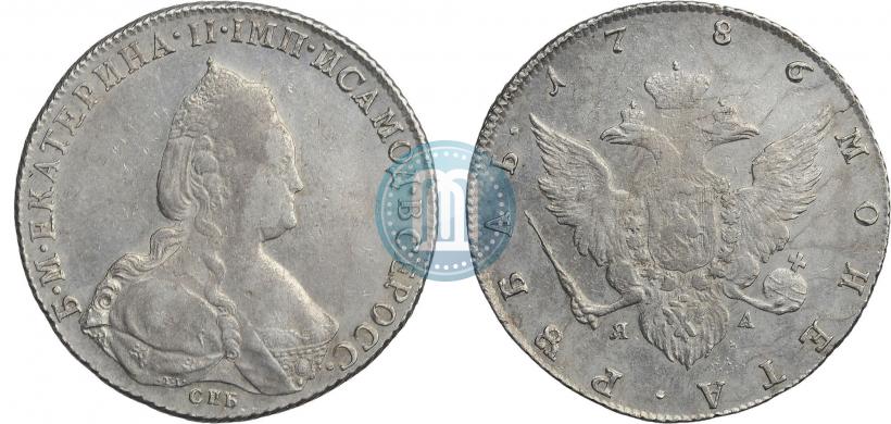 Picture 1 rouble 1786 year СПБ-ЯА 