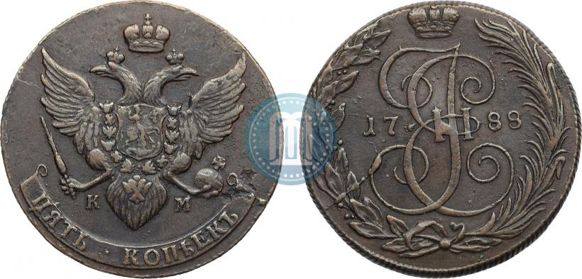 Picture 5 kopecks 1788 year КМ 
