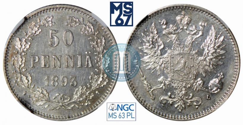 Фото 50 пенни 1893 года L 