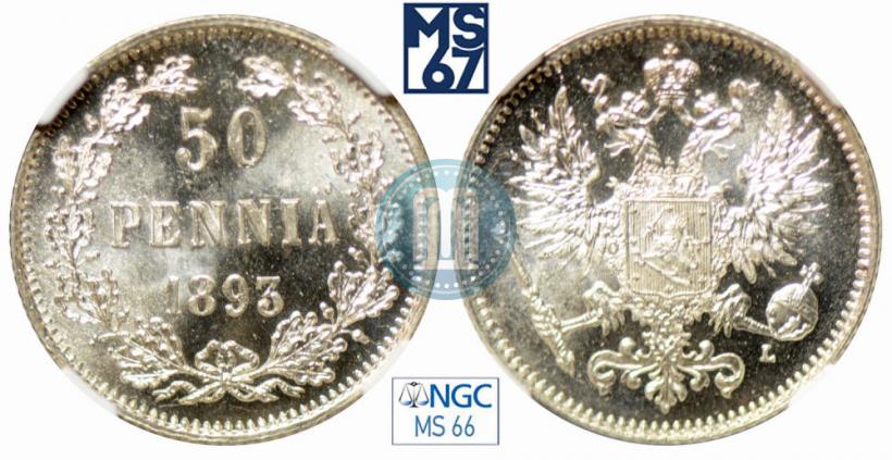 Фото 50 пенни 1893 года L 