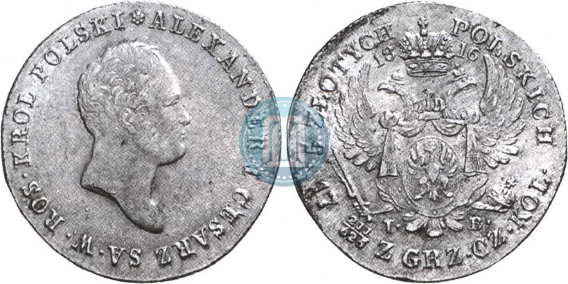 Picture 5 złotych 1816 year IB 