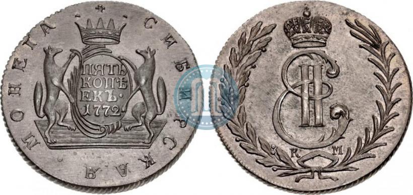 Picture 2 kopecks 1772 year КМ 