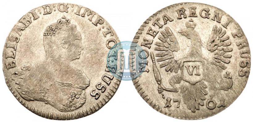 Picture 6 groszy 1761 year  