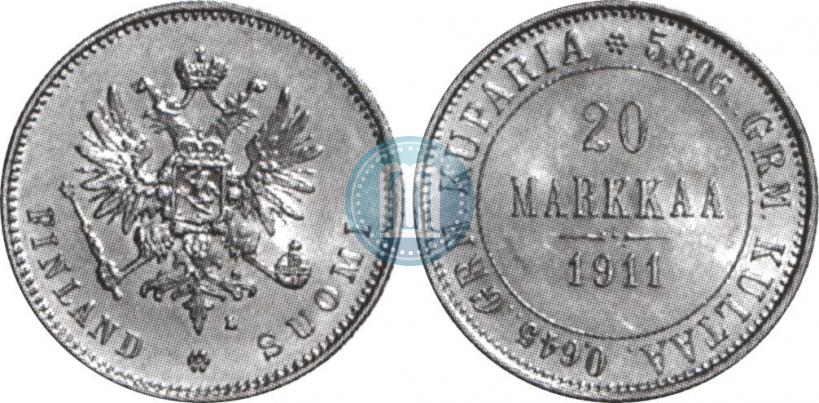 Picture 20 markkaa 1911 year L 