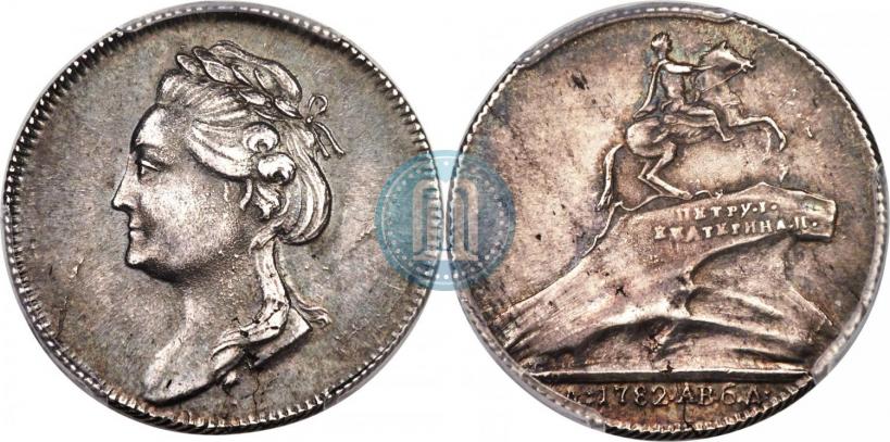 Picture Token Coin 1782 year  "Monument to Peter the Great in Saint-Petersburg"