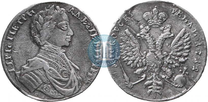 Picture 1 rouble 1712 year  "Portrait by S. Gouin"