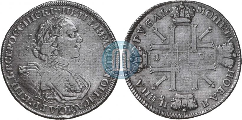 Picture 1 rouble 1725 year СПБ "Sun rouble, portrait in armour"