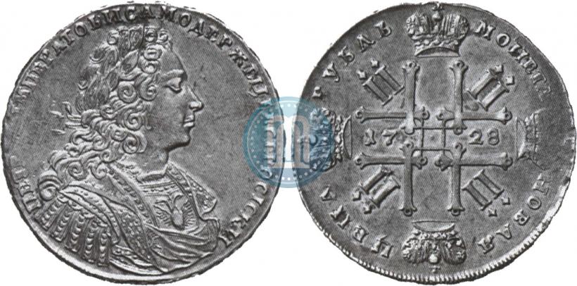 Picture 1 rouble 1728 year  "Type of 1728"