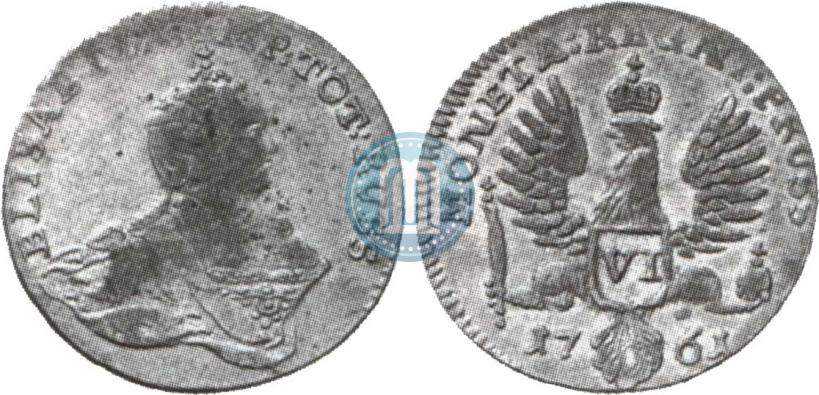 Picture 6 groszy 1761 year  