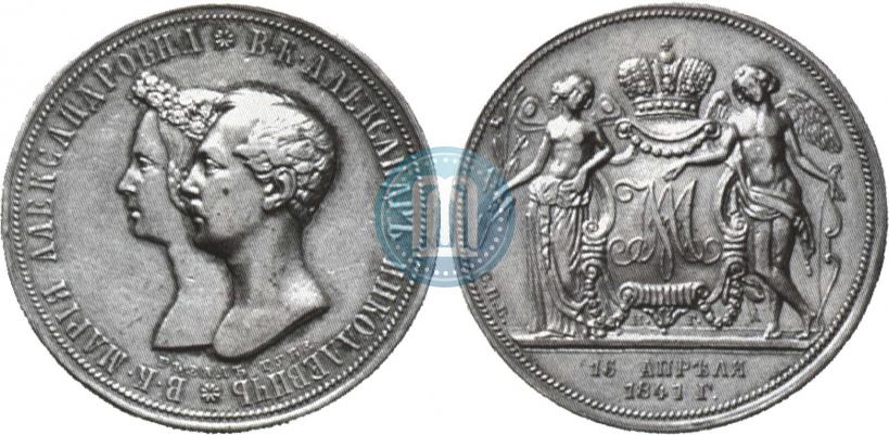 Picture 1 rouble 1841 year СПБ-НГ "In the memory of the wedding of the crown prince"
