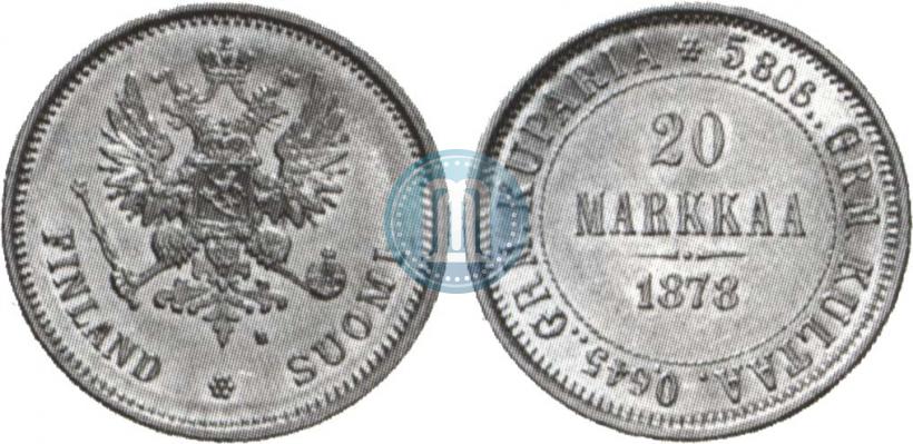 Picture 20 markkaa 1878 year S 