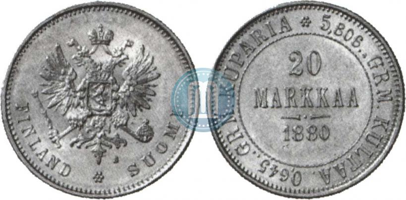 Picture 20 markkaa 1880 year S 