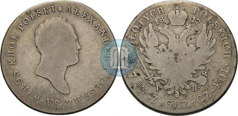 Picture 5 złotych 1817 year IB 