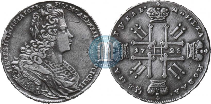 Picture 1 rouble 1728 year  "Type of 1727"