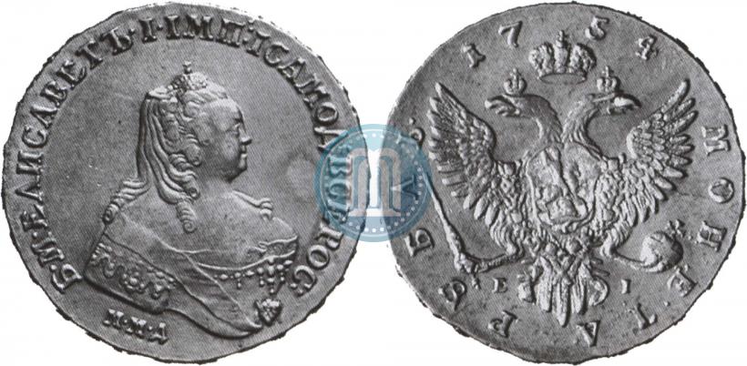 Picture 1 rouble 1754 year ММД-ЕI 