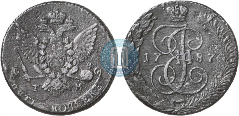 Фото 5 копеек 1787 года ТМ 