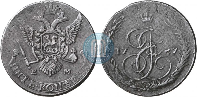 Picture 5 kopecks 1787 year ЕМ 