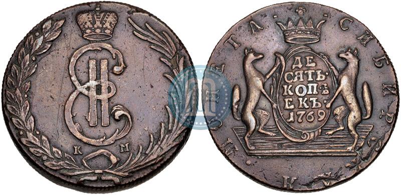 Picture 10 kopecks 1769 year КМ 