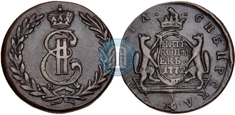 Picture 5 kopecks 1772 year КМ 