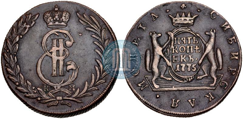 Picture 5 kopecks 1775 year КМ 