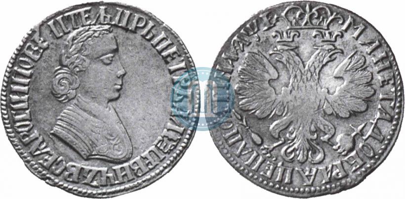 Фото Полтина 1705 года  "Портрет работы Ф. Алексеева"