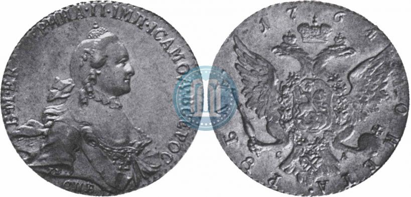 Picture 1 rouble 1764 year СПБ-СА 