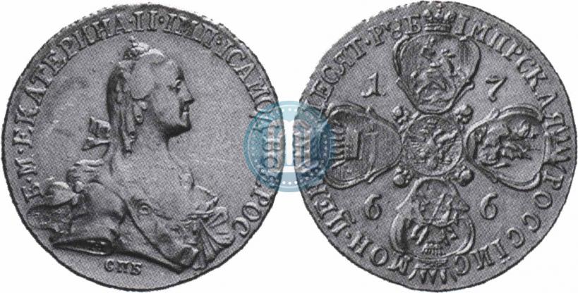 Picture 10 roubles 1766 year СПБ 